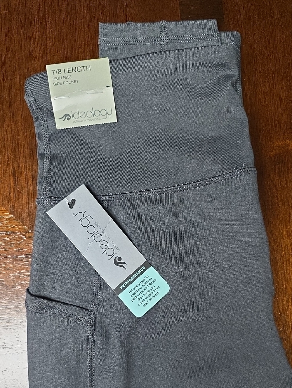 Ideology Charcoal Gray High-Rise 7/8 Workout Leggings